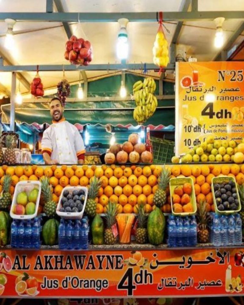 Les échoppes de jus de fruits frais